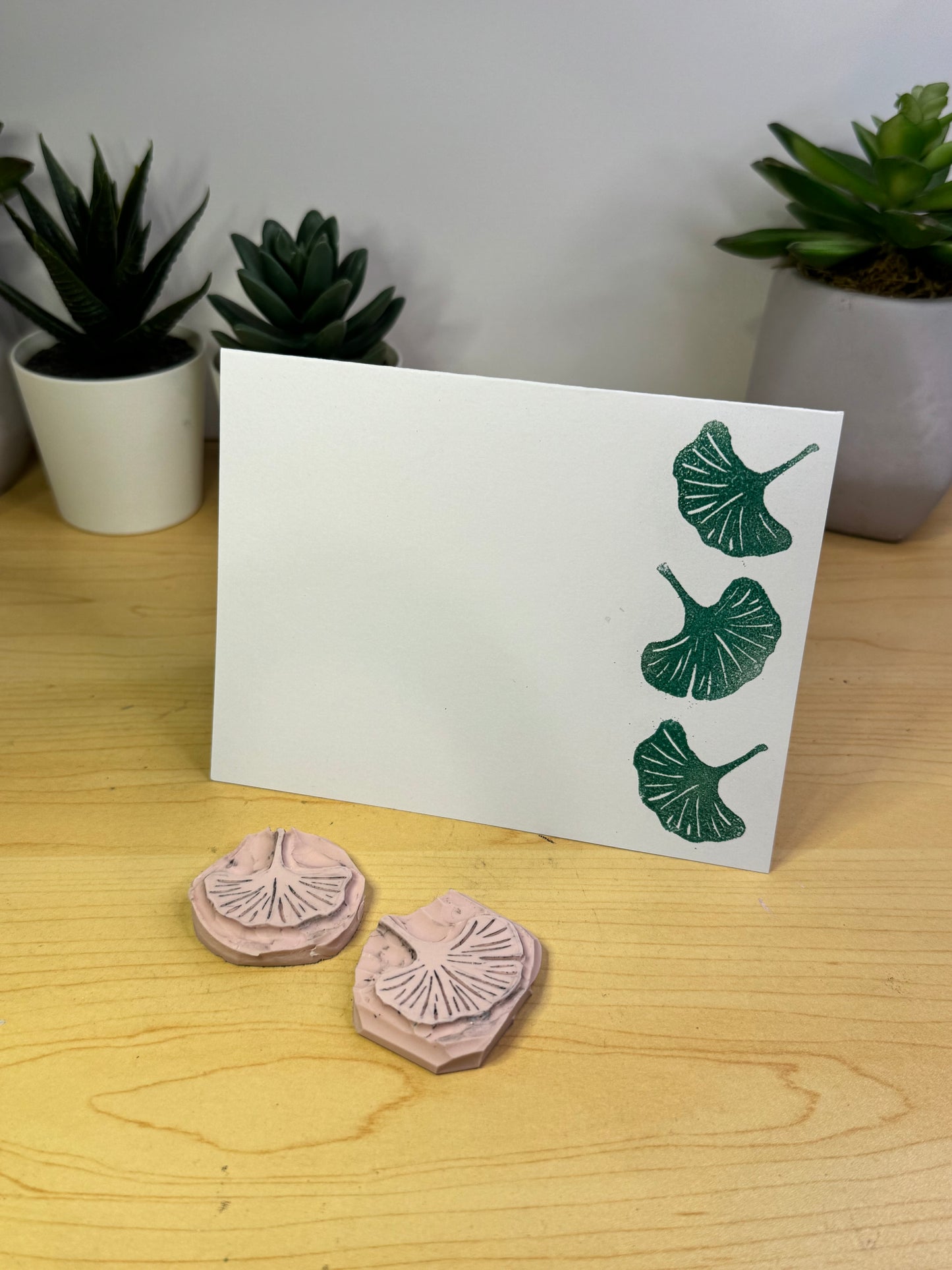 Embossed Greeting Card - Ginkgo
