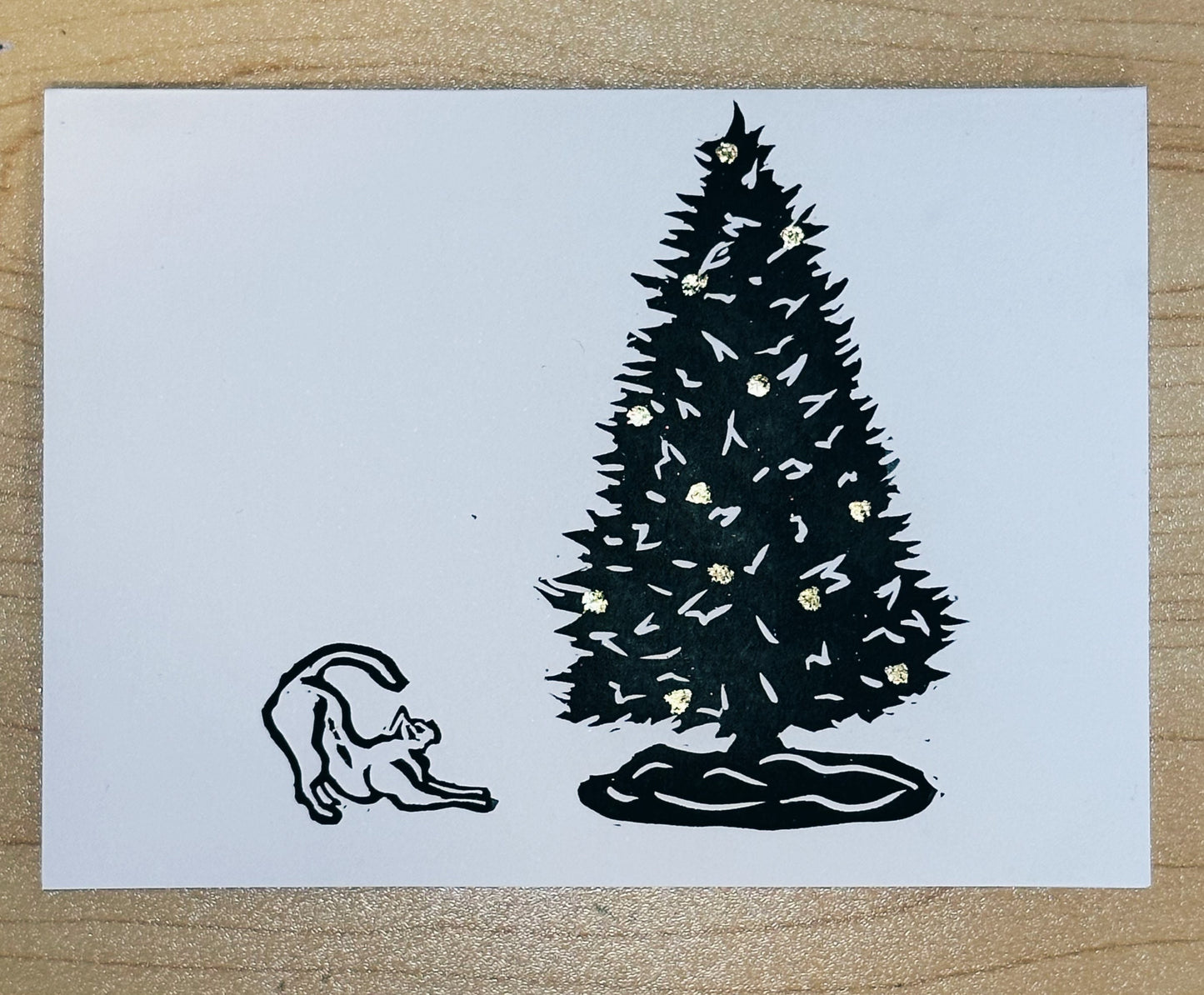 Christmas Cat Greeting Card