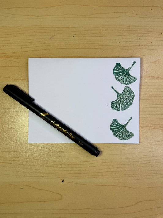 Embossed Greeting Card - Ginkgo