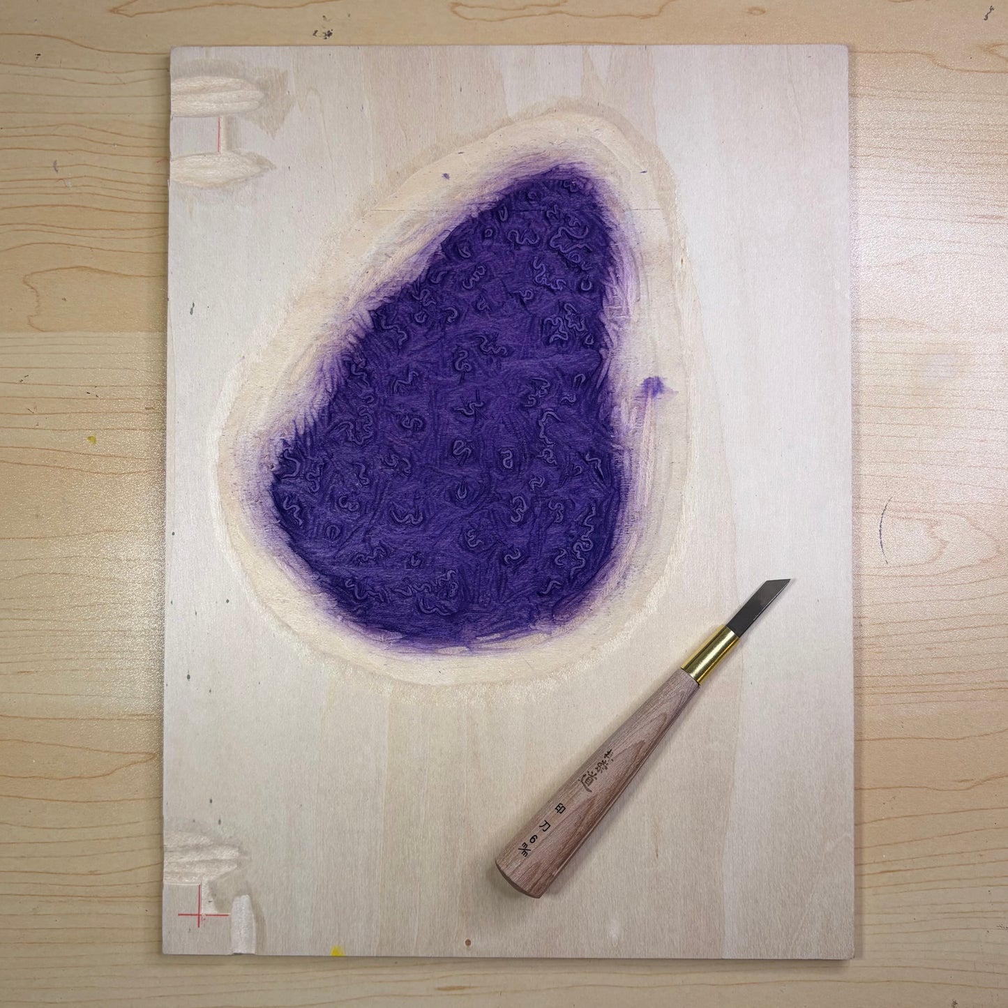 Lilac - Traditional Mokuhanga Print (Size A4)