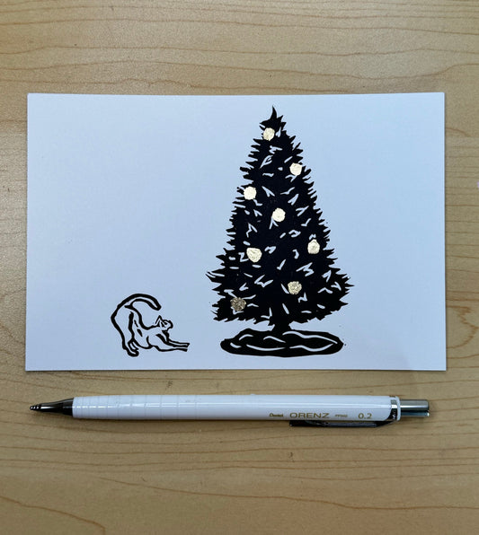 Christmas Cat Postcard